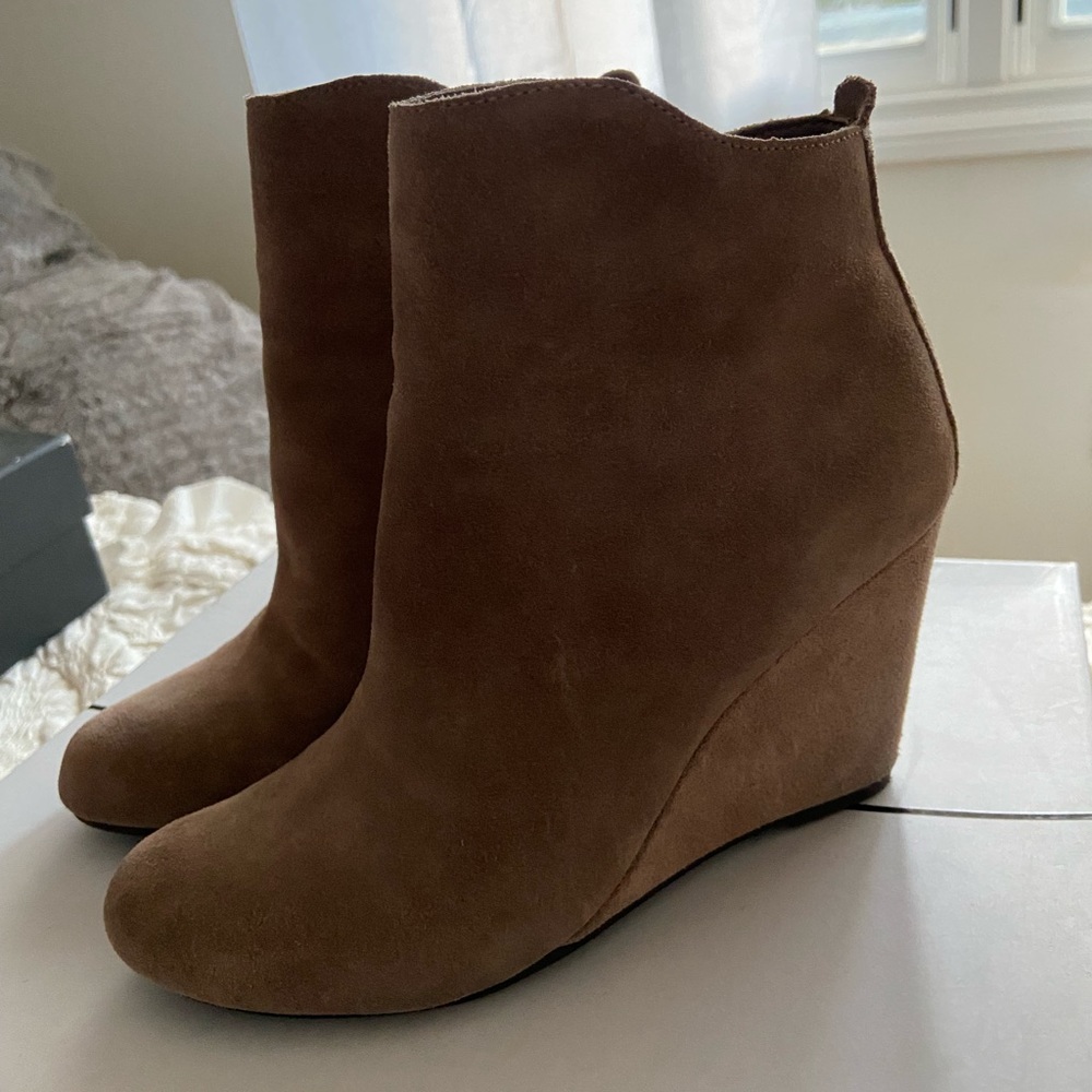 Dolce Vita Suede Wedge Boots With Inner Side